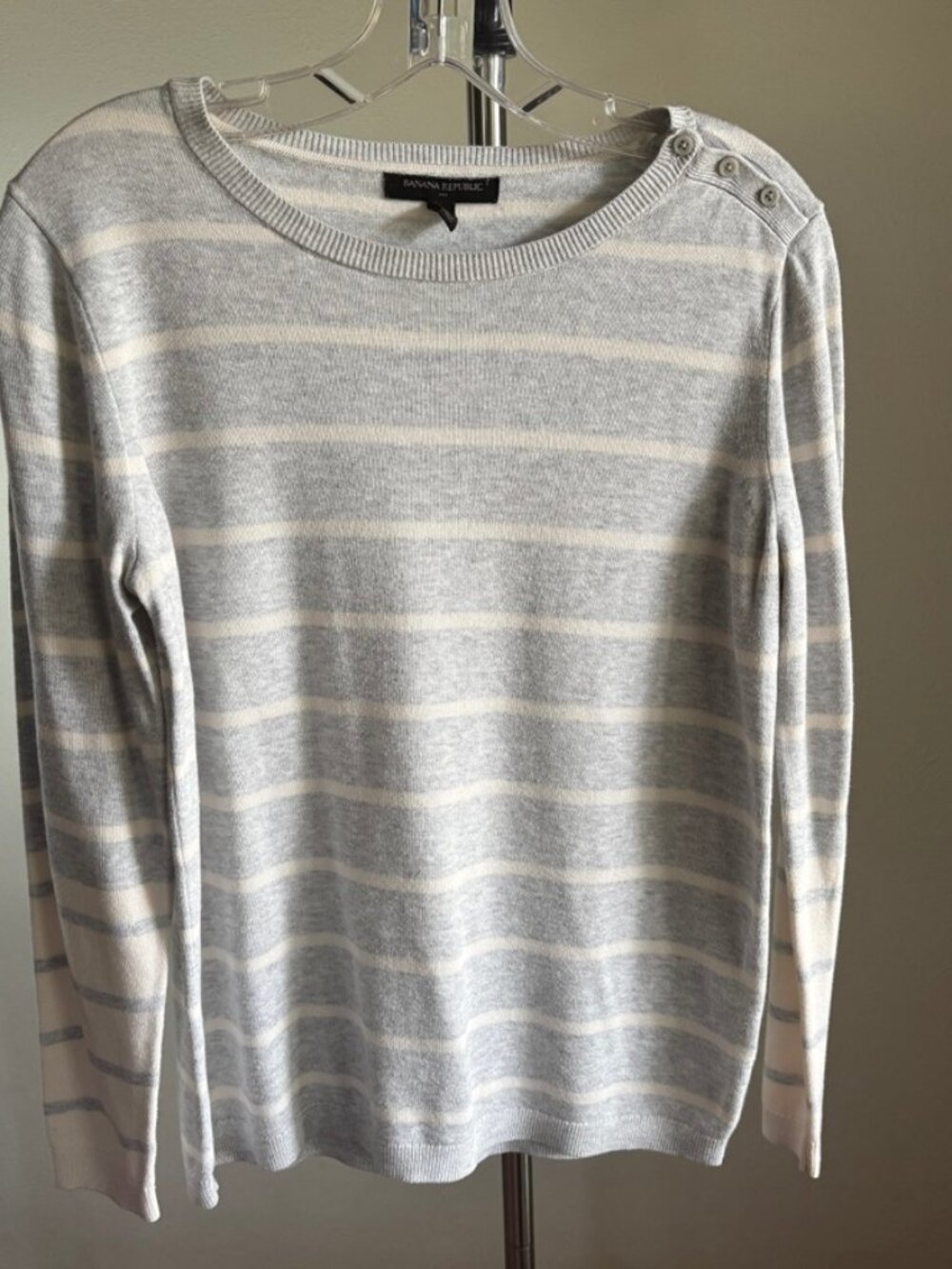 Banana Republic Cotton/Rayon Striped Sweater Size Medium